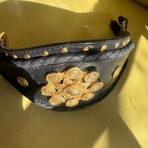 Versace men’s leather bracelet